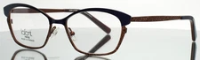 LAFONT Veronique 371 Brown Navy Womens Semi Cat Eye Eyeglasses 51-16-133 B:34
