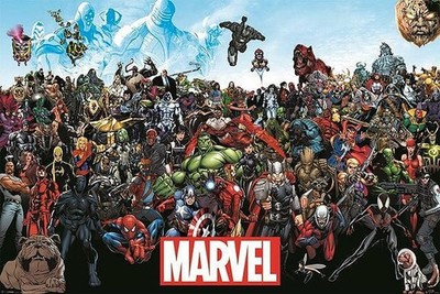 MARVEL COMICS POSTER COMPLETE UNIVERSE OF MARVEL