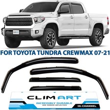 Window Deflectors For 2007-2021 Toyota Tundra Crewmax In-channel Clim Art Window Deflectors For 2007-2021 Toyota Tundra Crewmax In-channel Clim Art