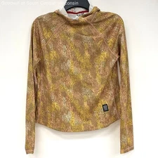 Topo Designs Yellow Pink Patterned Hooded Athletic Top Women’s Sz S