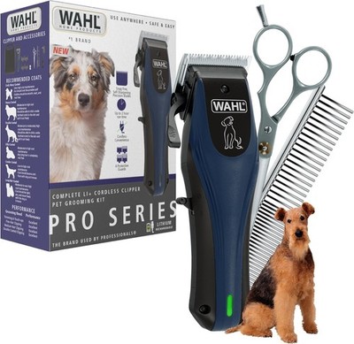 Wahl Power Pro Lithium Ion Rechargeable Cordless Dog Grooming Kit Blue  3024675