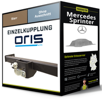 Starre AnhäNgerkupplung für Mercedes Sprinter 06- Kasten/Kombi/Bus Oris NEU