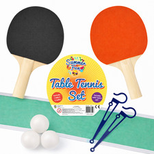 Table Tennis Set Ping Pong Racket Bats Balls & Net 2 Player Indoor Outdoor Game