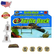 Reptile Basking Dock - 19" Large, Self-Leveling, Submerged Ramp, Plastic