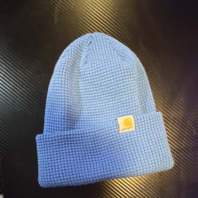 Carhartt Blue Solid Knit Cuffed Beanie Hat, One Size, Fall/Winter brand new trie