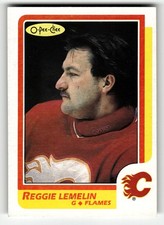 1986-87 O-Pee-Chee Reggie Lemelin #102 Calgary Flames HIGH GRADE BEAUTY!