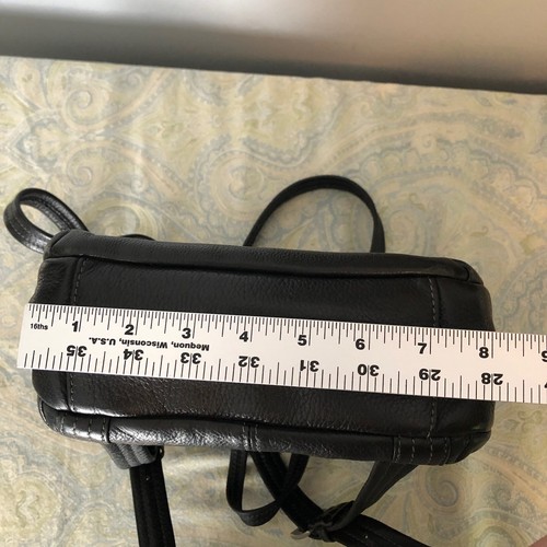Mochila TIGNANELLO Bolso Multi Bolsillo Cuero Guijarro Negro Correas Ajustables - Imagen 18 de 21