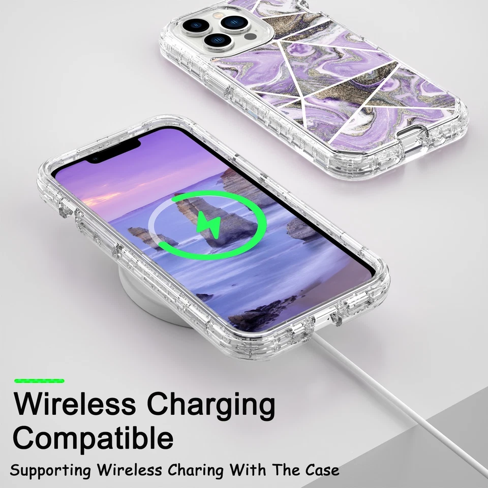 For iPhone 17 Pro Max 16 15 14 13 11 Luxury Marble Shockproof Rugged Case Cover - Image 4 of 4