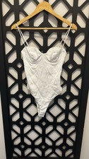 Zara satin effect convertible bustier thong bodysuit Small