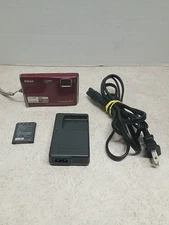 Nikon COOLPIX S60 10.0MP Digital Camera Red w/ Battery Charger , Parts Only