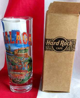 HRC Hard Rock Cafe Malaga City T V20 2026 Shot Glass Shotglass OVP new
