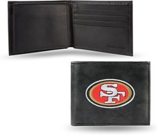 NFL mens Embroidered Leather Billfold Wallet