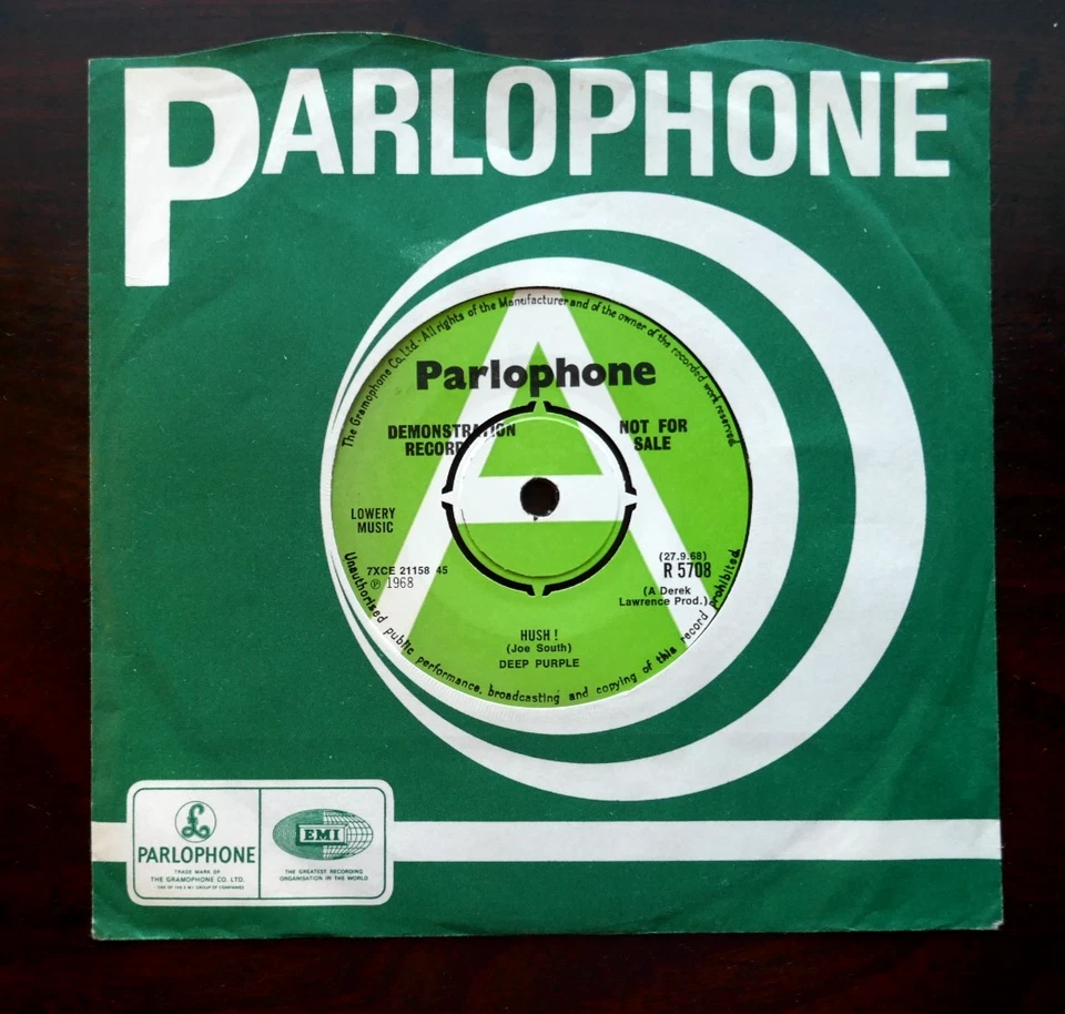 DEEP PURPLE 7 INCH 45 DEMO ' HUSH ' 1968 - EX ! - Image 4 of 4