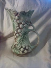 Striking Vintage McCoy 1950's Grape Pitcher Vase 9". AD