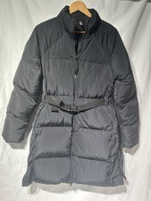 Fabletics Black Bryce Belted Storm Puffer Coat, Large, Side Zip Bottom, Pockets