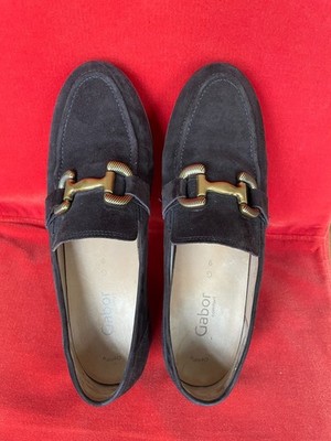 Damen-Loafer/ Halbschuh von GABOR, Gr. 9 (43) braunes Wildleder, Profilsohle