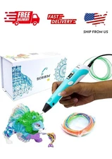 SCRIB3D P1 3D Printing Pen with Display - Includes 3D Pen, 3 Starter Colors of P