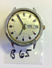 Vintage 1976 Timex Marlin 35MM Day Date Watch Running M27 Spare Repair READ