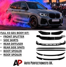 For BMW X3 G01 PRE-LCI FULL M SPORT BODY KIT Gloss Black Lip Kit 2018-2021