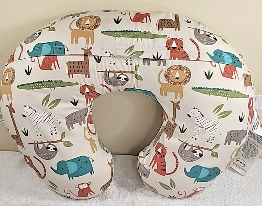 Boppy Nursing Pillow Jungle Animals Print Baby Support Cushion 22.5"x18" - Image 2 of 4