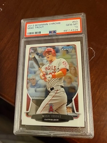 2013 Bowman Chrome - Mike Trout #50. PSA 10 GEM Mint LA Angels