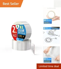 Clear Heavy Duty 1.88 Inch x 110 Yards Tape - 2 Pack for Secure Shipping