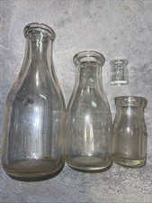 1910's Antique Milk Bottles Lot of 4 In Excellent Condition See Description