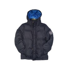 Abercrombie Kids Kempshall Down Jacket Youth XL - Womens S Black Hooded Puffer