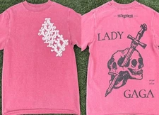 Lady Gaga Mayhem Ball short sleeve Pink color 2 side shirt VK03467