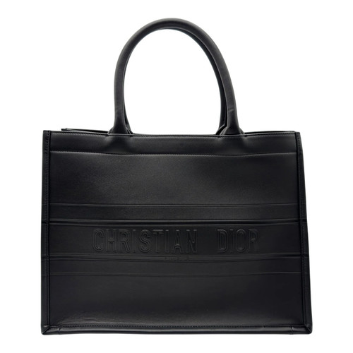 DIOR Book Tote Medium Black Calfskin Tote M1296ZGSB #OKB12133