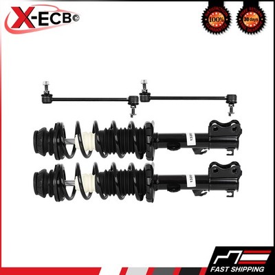 Front Struts For 2012-2019 Nissan Versa Note w/ Coil Spring Sway Bar Links Kit