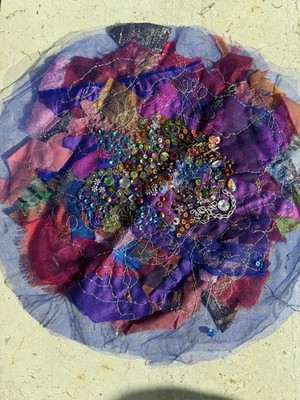 Handmade Slowstitch Scrapbook Junk Journal Vintage Shabby Chic Embroidery Cover