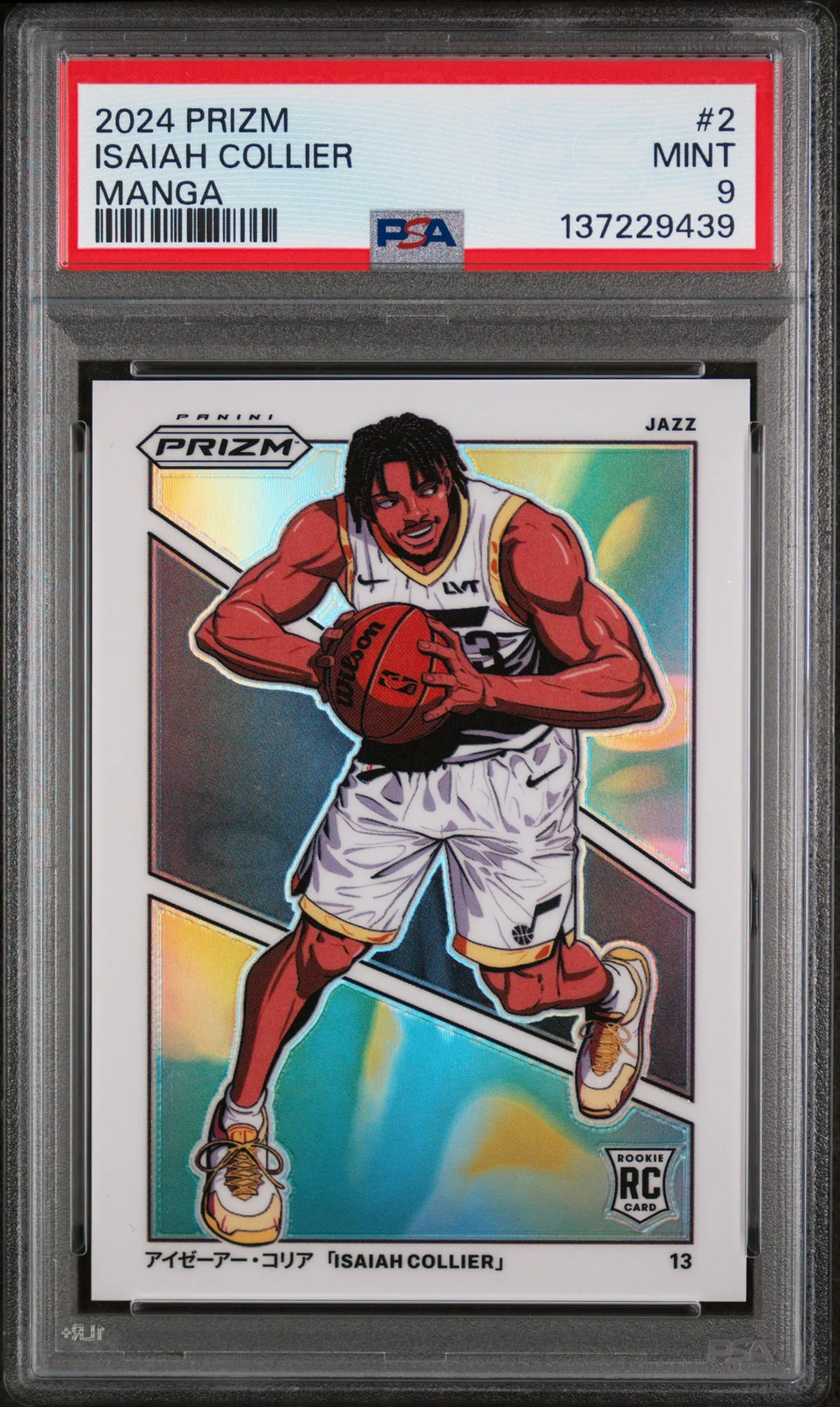 2024 Panini Prizm Manga Isaiah Collier PSA 9