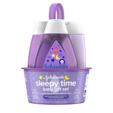 Johnson's Sleepy Time Baby Gift Set 4 Piece Bath And Lotion Essentials