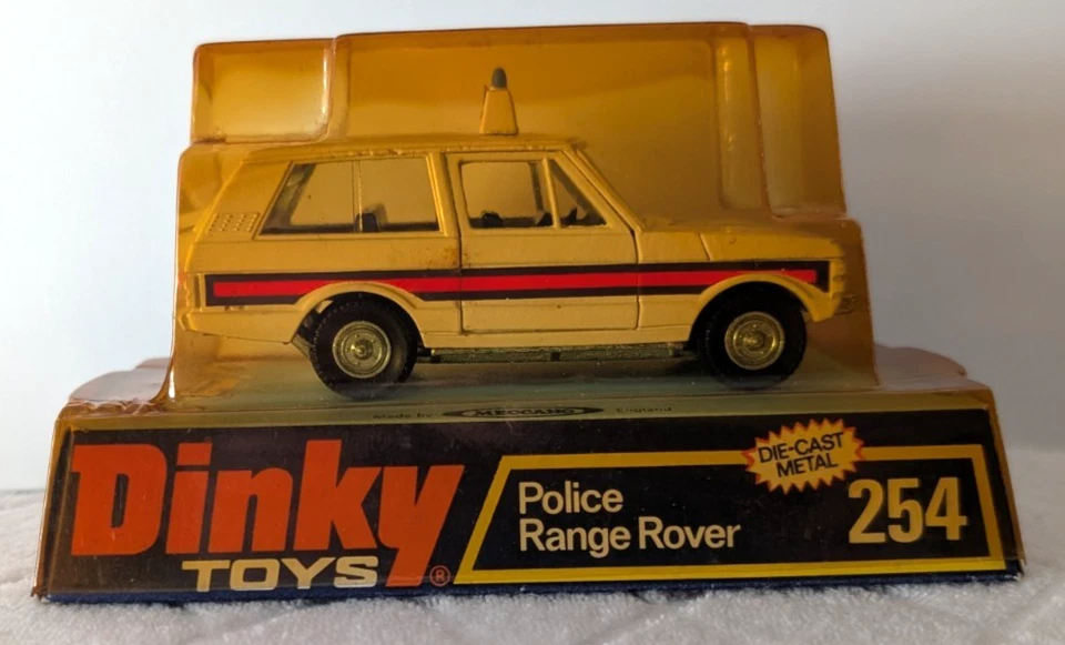 Vintage Dinky #254 Police Range Rover White Side Stripe NEW Box and Bubble - Image 2 of 4