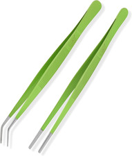 Stainless Steel Garden Tweezers Two Piece Set for Catus and Succulents 8 Inch Si