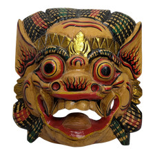 Balinesisch Garuda Barong Maske Handgeschnitzt Holz Bali Wandbehang L 33cm/13