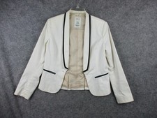 Rag & Bone Blazer Womens 6 off White Tuxedo Shawl Collar Contrast Trim USA Made