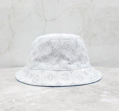 Louis Vuitton LV Monogram Reversible Bucket Hat 60 Denim Blue M76213 149311674
