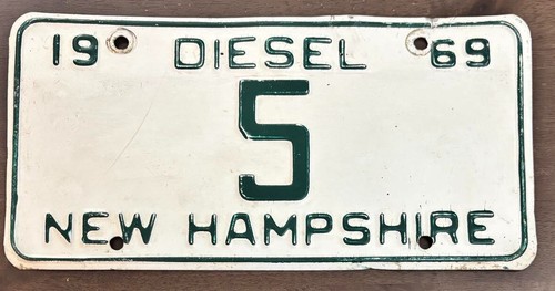 New Hampshire 1969 DIESEL License Plate # 5