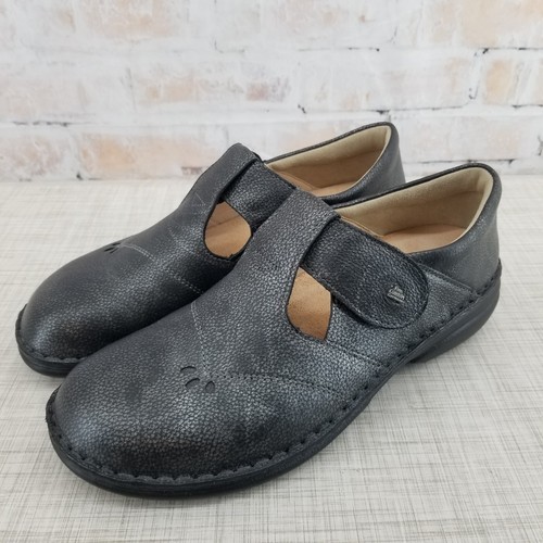 Finn Comfort Nashville Nerosilver Pony Mary Jane Leather Shoe Women's EU 41 NWOB - Picture 2 of 10