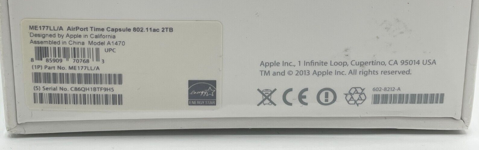 Apple AirPort Time Capsule  2TB  External Hard Drive  A1470  Factory Sealed
