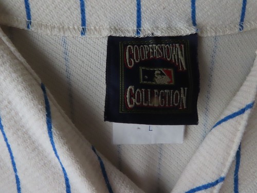 Chicago Cubs Rare Vintage Jersey Cooperstown Majestic Size L USA Pin Stripe - Picture 6 of 12