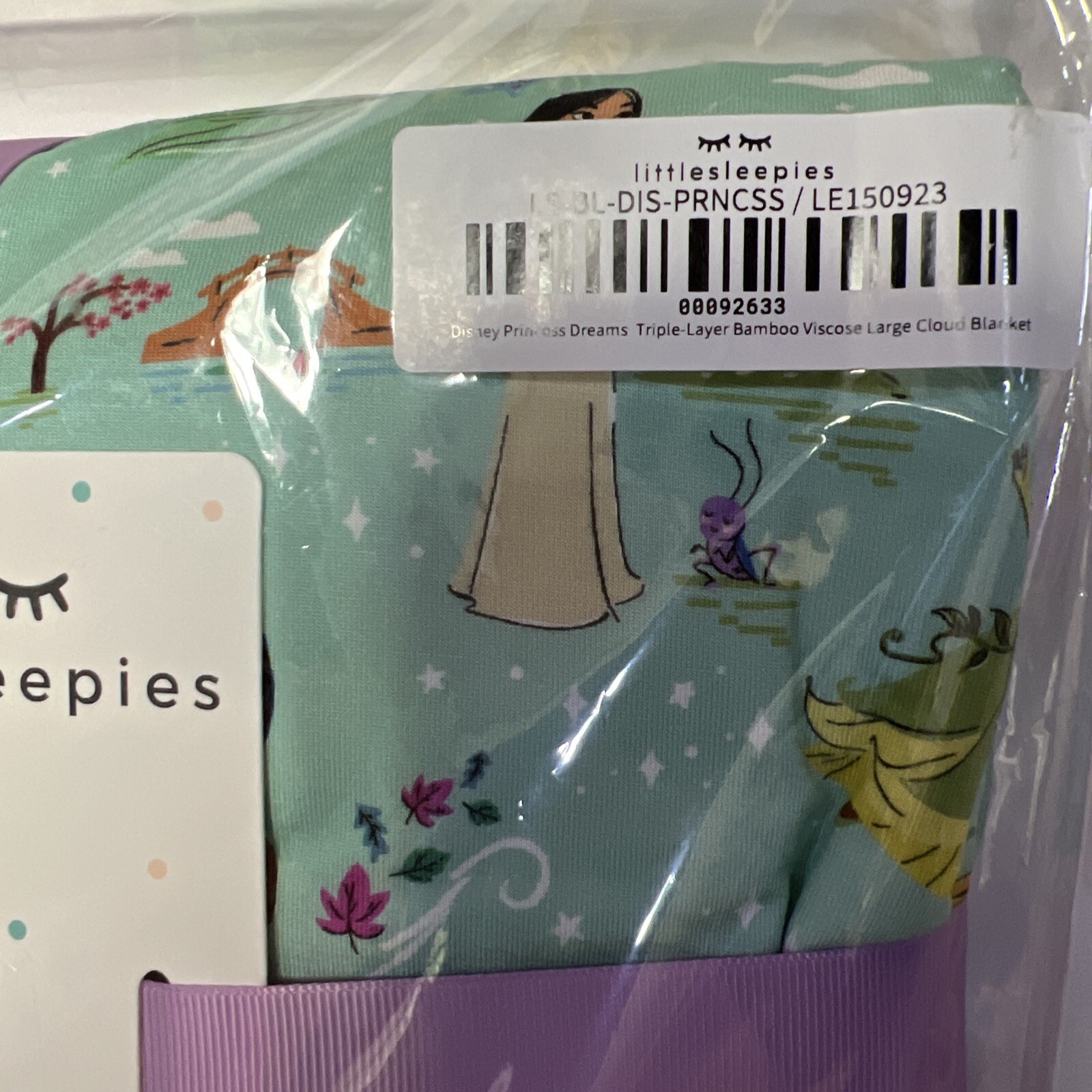 Little Sleepies Disney Princess Dreams Cloud Blanket New In Hand Free