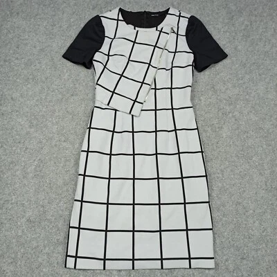 Robe Karen Millen UK 10 EU 38 US 6 Sheath Courte Grise Femme Taille M Doublée - Photo 1/4