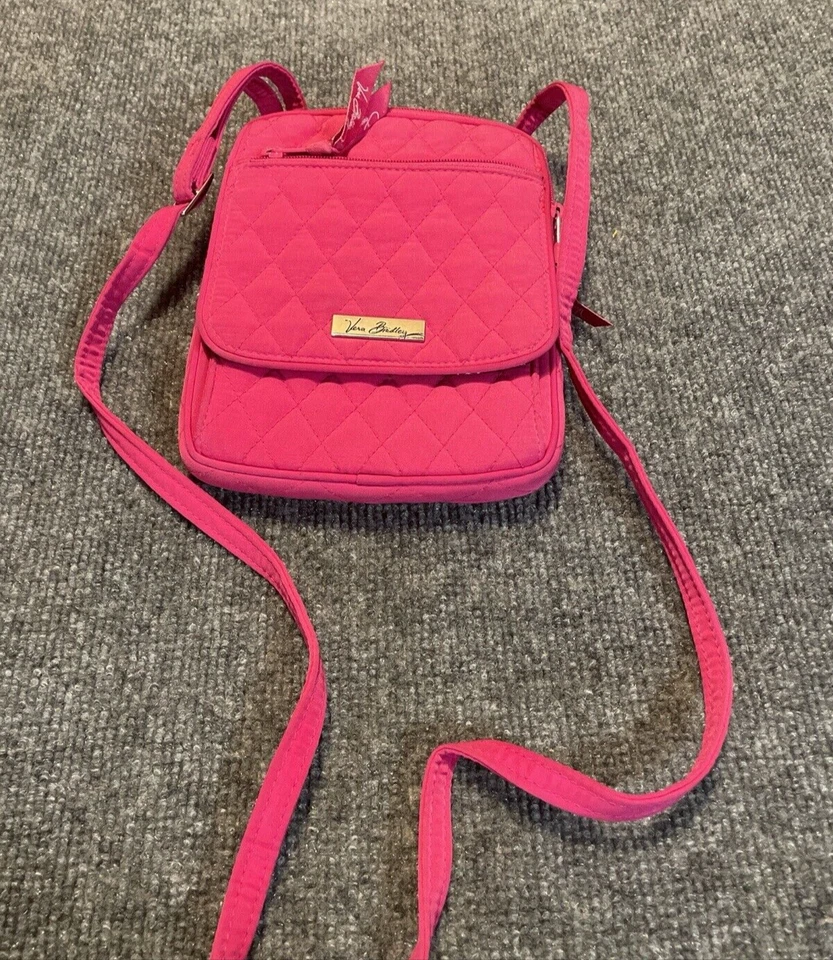 Vera Bradley Hot Pink Hipster Quilted Crossbody Shoulder Bag w/ Adjustable Strap - Image 2 of 4