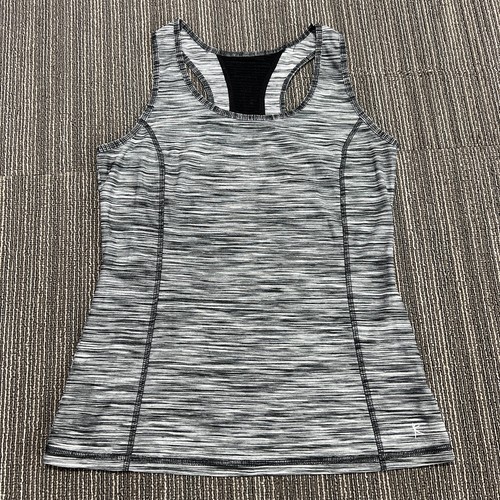 Danskin Now Sleeveless Tank Top Shirt Womens Medium Gray Stretch Fitted