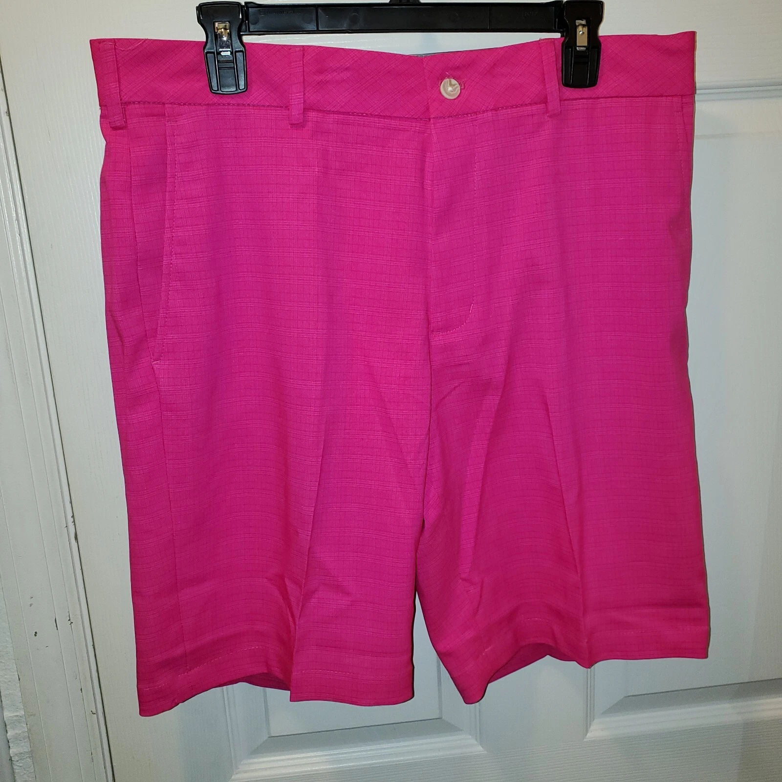 NWT Walter Hagen Shorts mens Chino Pockets Flat Golf Hot Neon Pink Retail $75