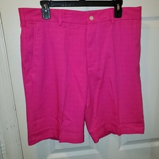 NWT Walter Hagen Shorts mens Chino Pockets Flat Golf Hot Neon Pink Retail 75