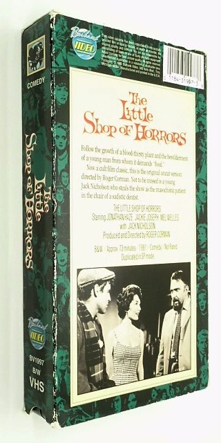 THE LITTLE SHOP OF HORRORS VHS 1961 B&W Roger Corman Cult Classic Killer Plant - Imagem 2 de 4